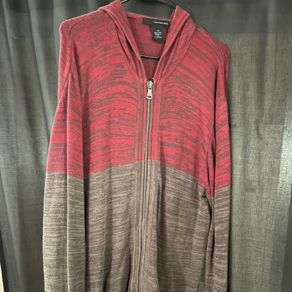 Calvin Klein zip up hooded cardigan. - Picture 1 of 2